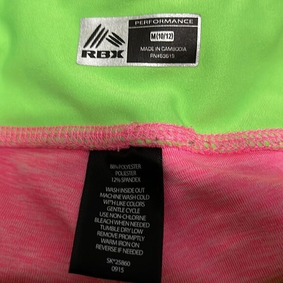Rbx Performance Capri Leggings - Pink - 10/12 - Picture 5 of 5